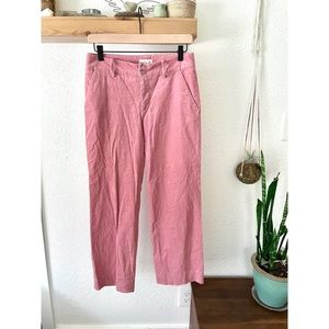 Agnes B. Pink corduroy cropped pant